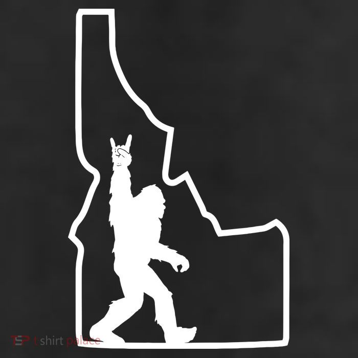 Bigfoot Rock And Roll Silhouette State Of Idaho Sasquatch Adult Drive Performance Visor