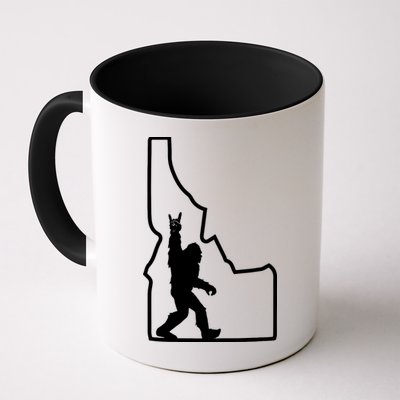 Bigfoot Rock And Roll Silhouette State Of Idaho Sasquatch Mug