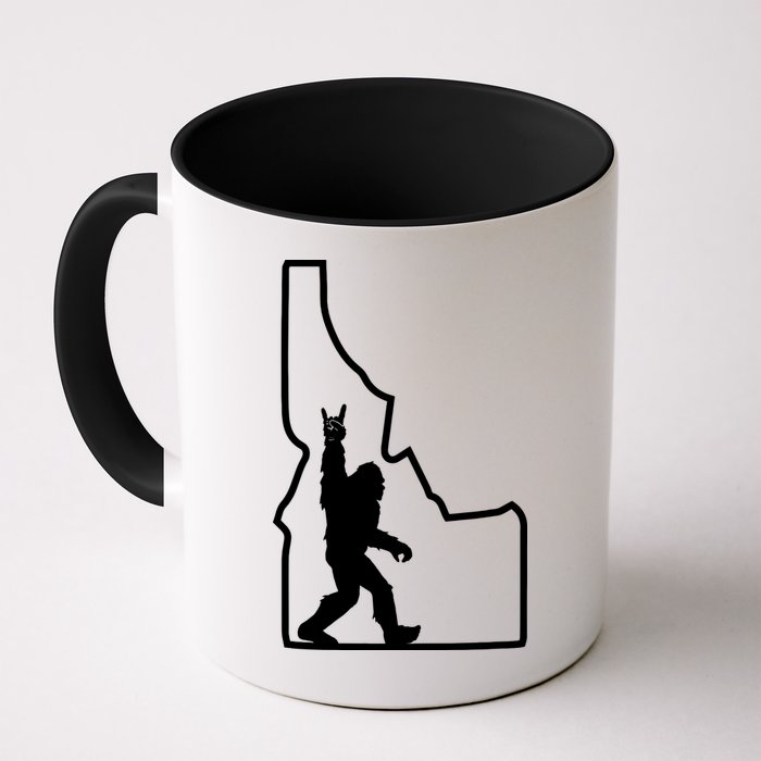 Bigfoot Rock And Roll Silhouette State Of Idaho Sasquatch Mug