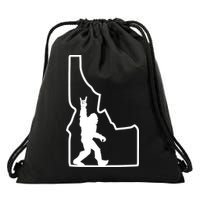 Bigfoot Rock And Roll Silhouette State Of Idaho Sasquatch Drawstring Bag