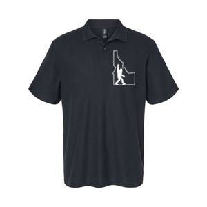 Bigfoot Rock And Roll Silhouette State Of Idaho Sasquatch Softstyle Adult Sport Polo