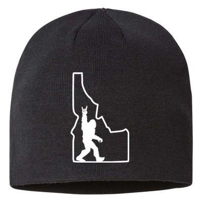 Bigfoot Rock And Roll Silhouette State Of Idaho Sasquatch Sustainable Beanie