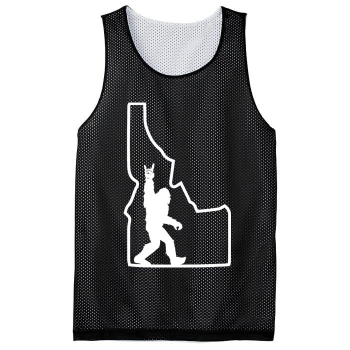 Bigfoot Rock And Roll Silhouette State Of Idaho Sasquatch Mesh Reversible Basketball Jersey Tank