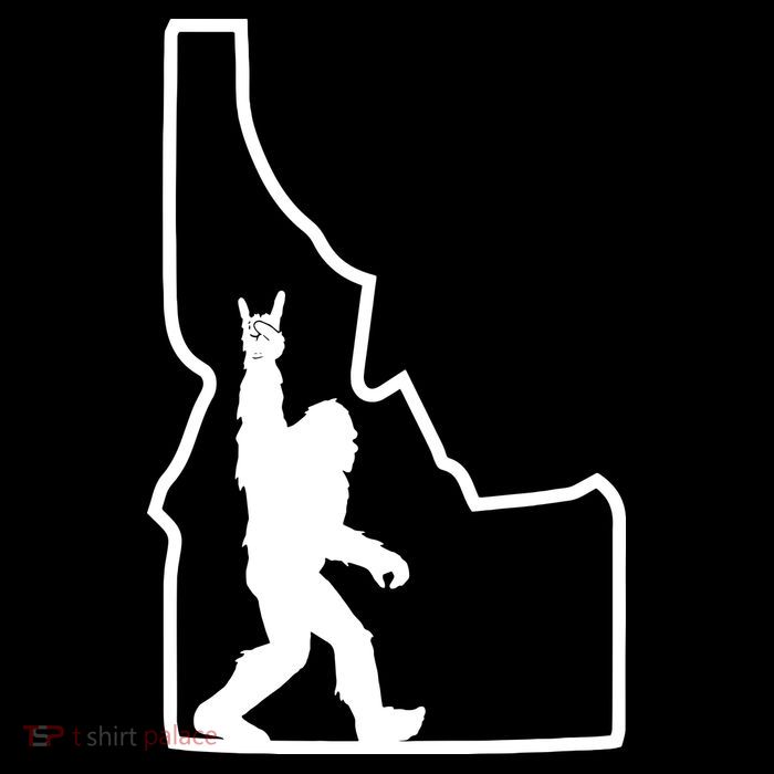 Bigfoot Rock And Roll Silhouette State Of Idaho Sasquatch Poster