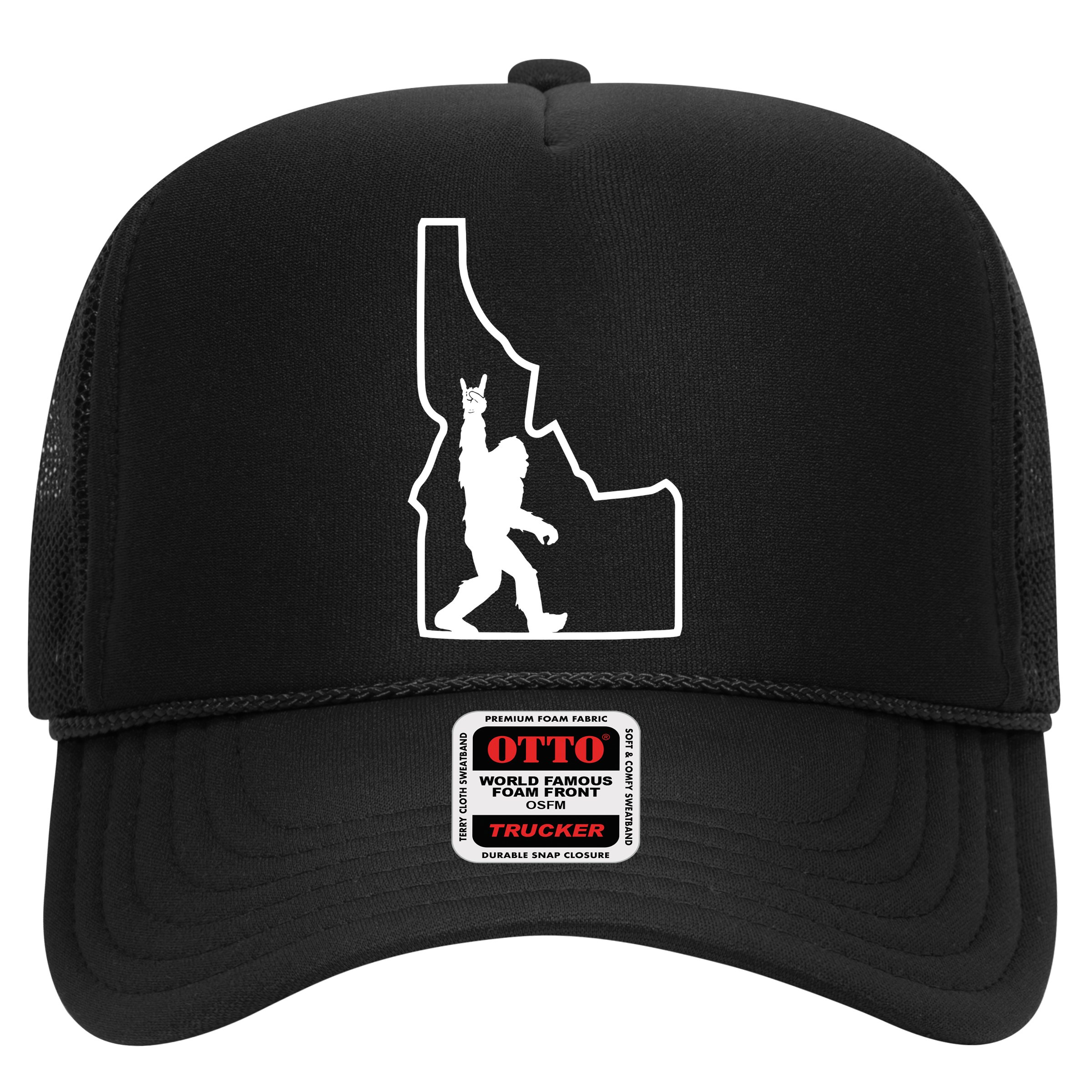 Bigfoot Rock And Roll Silhouette State Of Idaho Sasquatch Hat