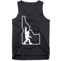 Bigfoot Rock And Roll Silhouette State Of Idaho Sasquatch Tank Top