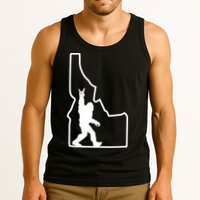 Bigfoot Rock And Roll Silhouette State Of Idaho Sasquatch Tank Top