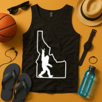 Bigfoot Rock And Roll Silhouette State Of Idaho Sasquatch Tank Top