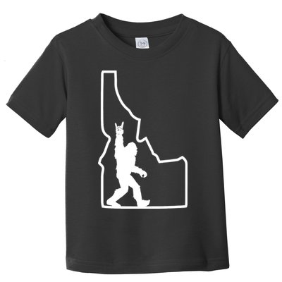 Bigfoot Rock And Roll Silhouette State Of Idaho Sasquatch Toddler T-Shirt