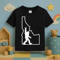 Bigfoot Rock And Roll Silhouette State Of Idaho Sasquatch Toddler T-Shirt