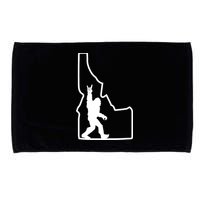 Bigfoot Rock And Roll Silhouette State Of Idaho Sasquatch Microfiber Hand Towel