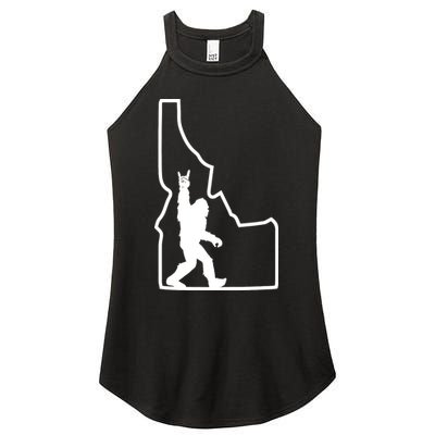 Bigfoot Rock And Roll Silhouette State Of Idaho Sasquatch Women's Perfect Tri Rocker Tank
