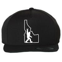 Bigfoot Rock And Roll Silhouette State Of Idaho Sasquatch Wool Snapback Cap