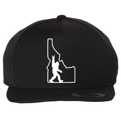 Bigfoot Rock And Roll Silhouette State Of Idaho Sasquatch Wool Snapback Cap