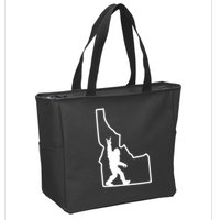 Bigfoot Rock And Roll Silhouette State Of Idaho Sasquatch Zip Tote Bag