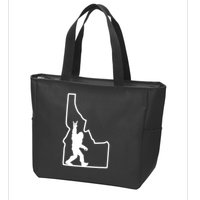 Bigfoot Rock And Roll Silhouette State Of Idaho Sasquatch Zip Tote Bag