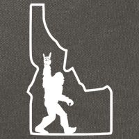 Bigfoot Rock And Roll Silhouette State Of Idaho Sasquatch Cotton Canvas Backpack