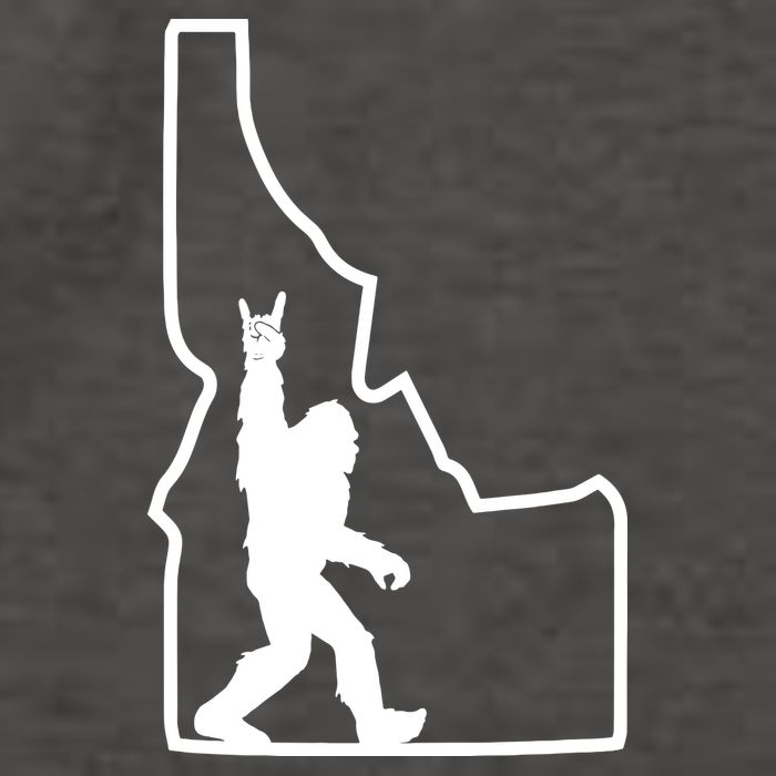 Bigfoot Rock And Roll Silhouette State Of Idaho Sasquatch Vector Backpack
