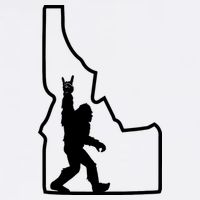 Bigfoot Rock And Roll Silhouette State Of Idaho Sasquatch Garment-Dyed Sweatshirt