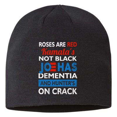 Biden Roses Are Red Kamalas Not Black Joe Sustainable Beanie