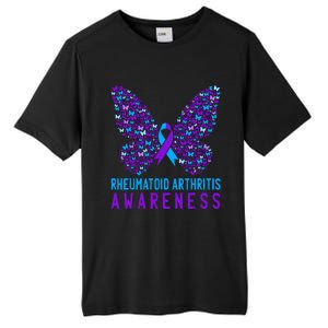 Butterfly Rheumatoid Arthritis Awareness Ra Ribbon Support Tall Fusion ChromaSoft Performance T-Shirt