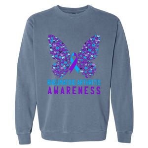 Butterfly Rheumatoid Arthritis Awareness Ra Ribbon Support Garment-Dyed Sweatshirt