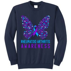 Butterfly Rheumatoid Arthritis Awareness Ra Ribbon Support Sweatshirt