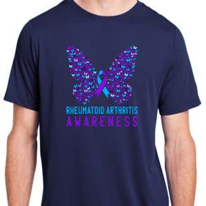 Butterfly Rheumatoid Arthritis Awareness Ra Ribbon Support Adult ChromaSoft Performance T-Shirt