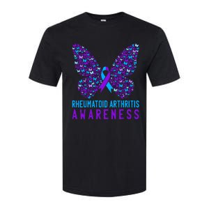 Butterfly Rheumatoid Arthritis Awareness Ra Ribbon Support Softstyle CVC T-Shirt