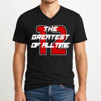 Brady 12 GOAT The Greatest Of All Time V-Neck T-Shirt