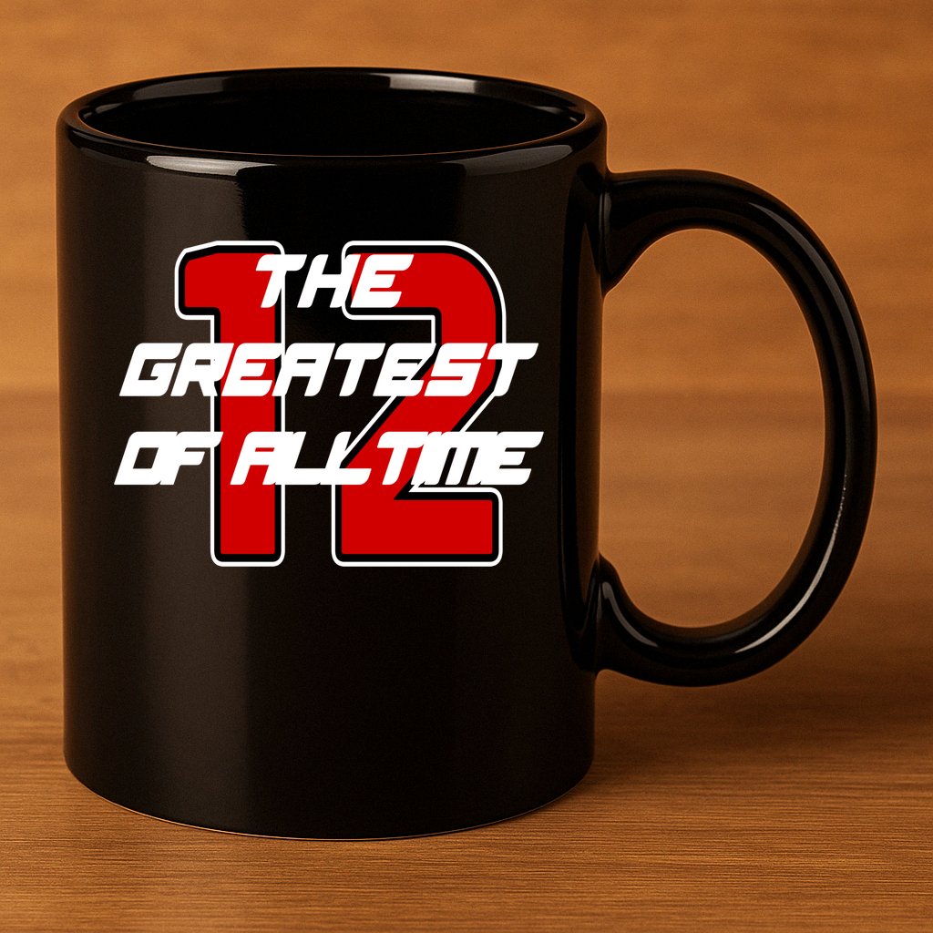 Brady 12 GOAT The Greatest Of All Time 11oz C Handle Ceramic Mug