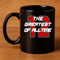 Brady 12 GOAT The Greatest Of All Time 11oz C Handle Ceramic Mug