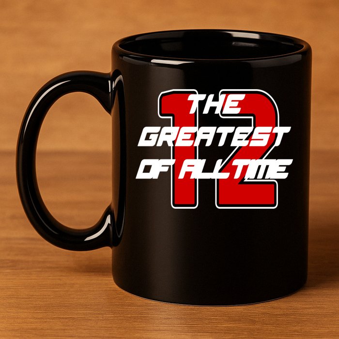 Brady 12 GOAT The Greatest Of All Time 11oz C Handle Ceramic Mug