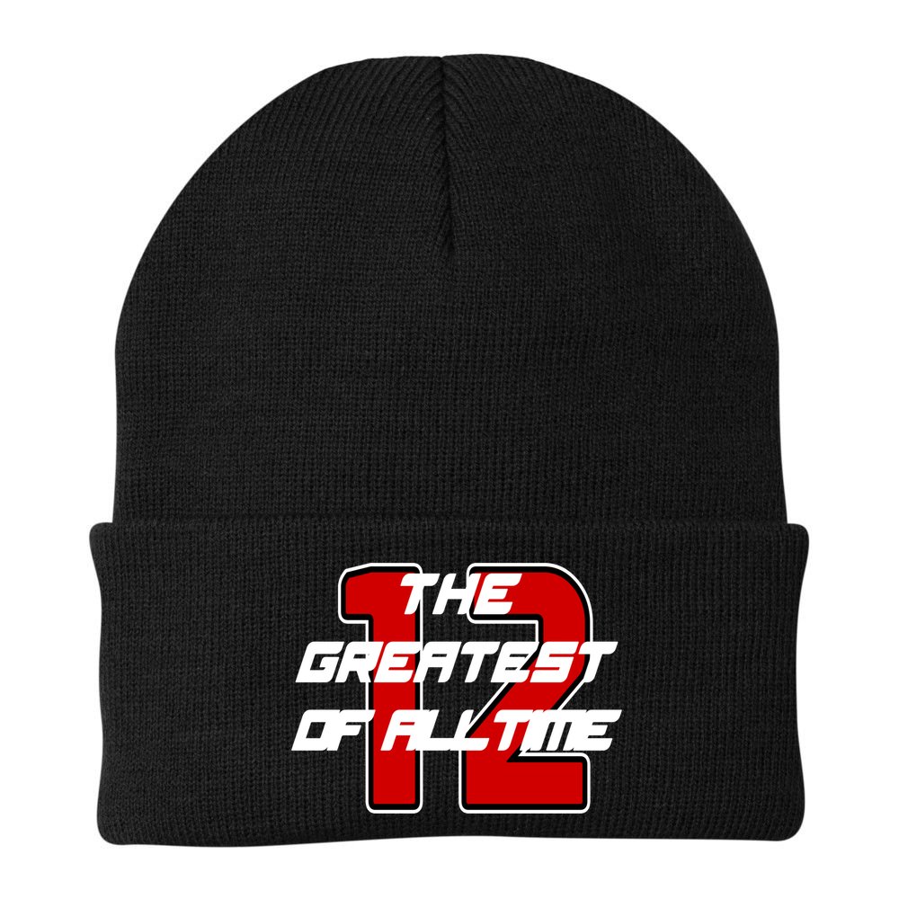 Brady 12 GOAT The Greatest Of All Time Beanie