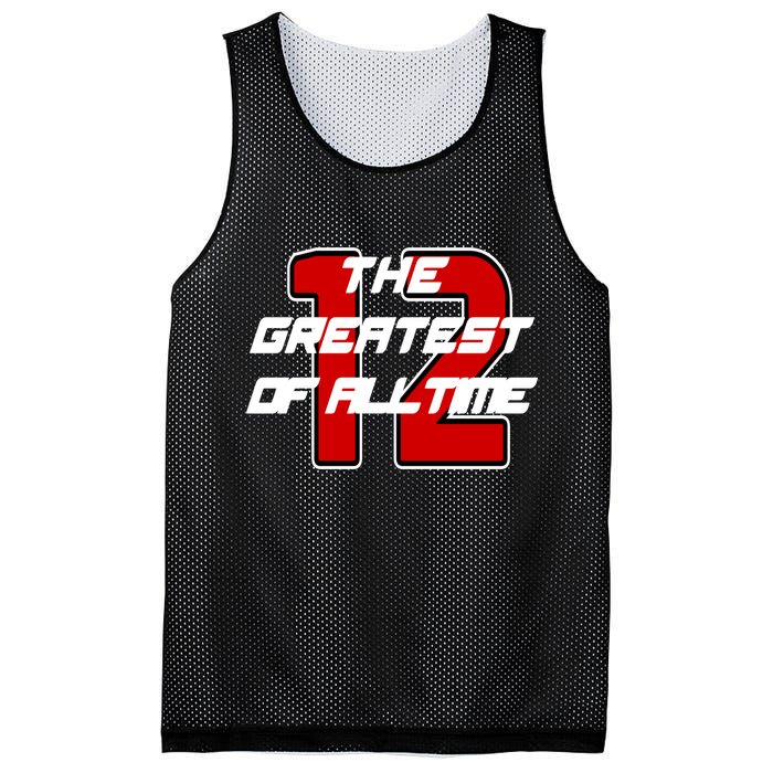 Brady 12 GOAT The Greatest Of All Time Mesh Reversible Basketball Jersey Tank
