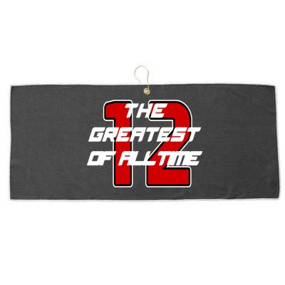 Brady 12 GOAT The Greatest Of All Time Large Microfiber Waffle Golf Towel