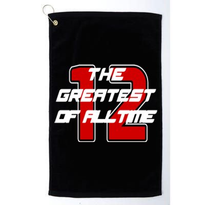 Brady 12 GOAT The Greatest Of All Time Platinum Collection Golf Towel