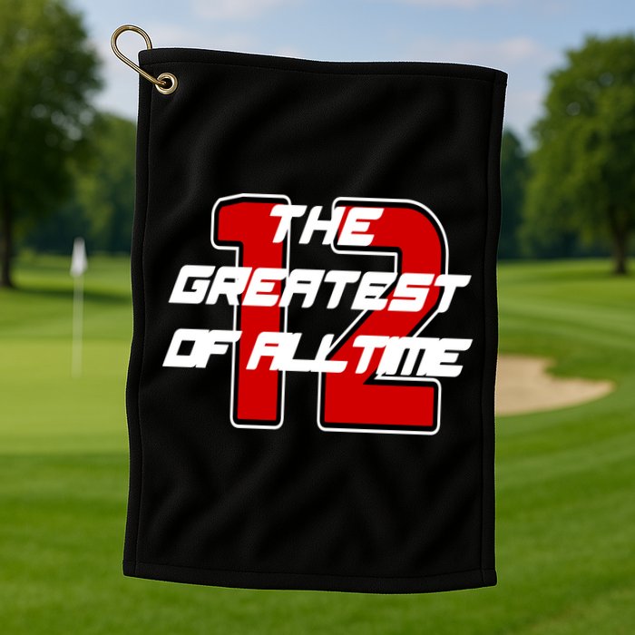 Brady 12 GOAT The Greatest Of All Time Golf Towel