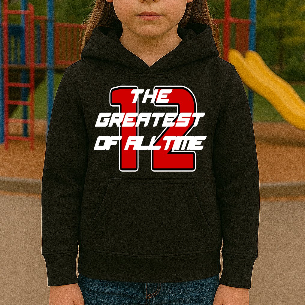 Brady 12 GOAT The Greatest Of All Time Kids Hoodie