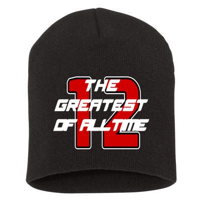 Brady 12 GOAT The Greatest Of All Time Short Acrylic Beanie