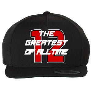 Brady 12 GOAT The Greatest Of All Time Wool Snapback Cap