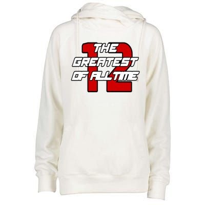 Brady 12 GOAT The Greatest Of All Time Womens Funnel Neck Pullover Hood