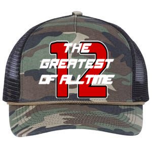 Brady 12 GOAT The Greatest Of All Time Retro Rope Trucker Hat Cap