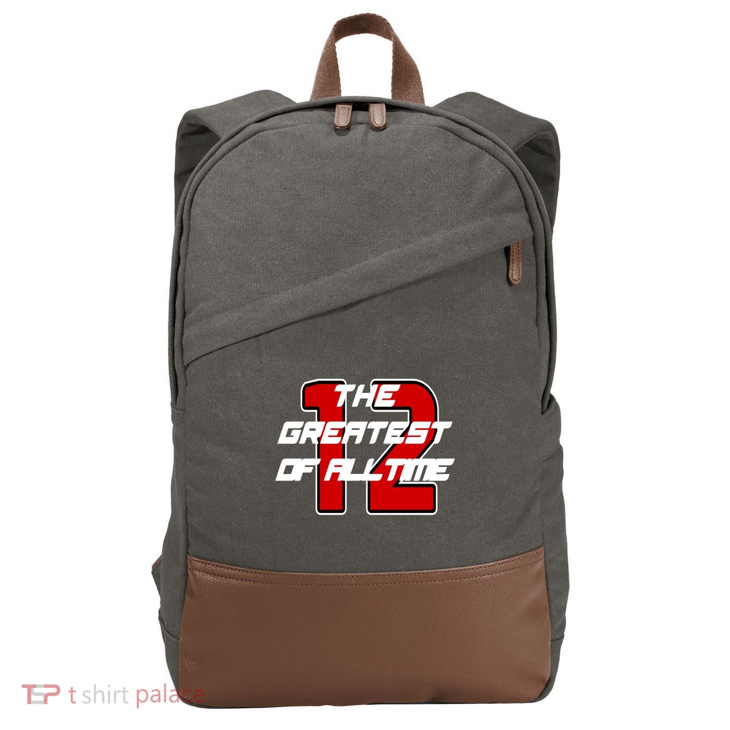 Brady 12 GOAT The Greatest Of All Time Cotton Canvas Backpack