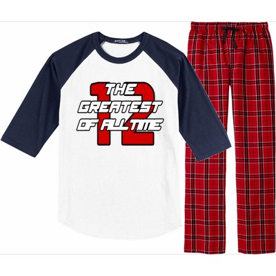 Brady 12 GOAT The Greatest Of All Time Raglan Sleeve Pajama Set