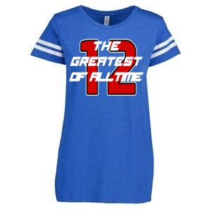 Brady 12 GOAT The Greatest Of All Time Enza Ladies Jersey Football T-Shirt