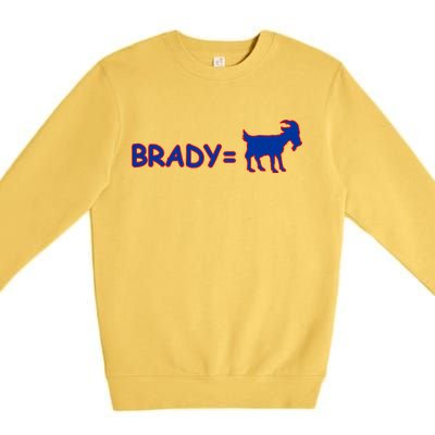 Brady Equals The Goat New England Premium Crewneck Sweatshirt