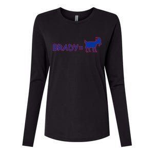 Brady Equals The Goat New England Womens Cotton Relaxed Long Sleeve T-Shirt