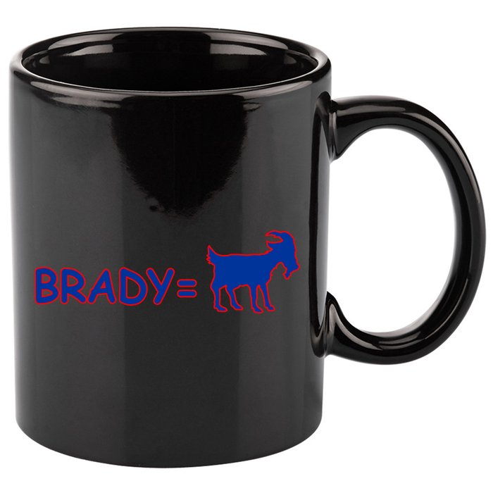 Brady Equals The Goat New England 11oz C Handle Ceramic Mug