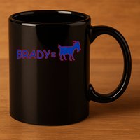 Brady Equals The Goat New England 11oz C Handle Ceramic Mug